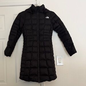 The North Face Women's Long Black Puffer Down Jacket